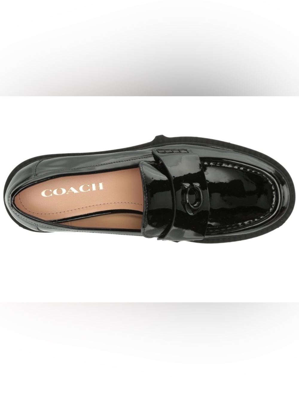 Coach Black Patent Leather Leah Loafer - Picture 8 of 9